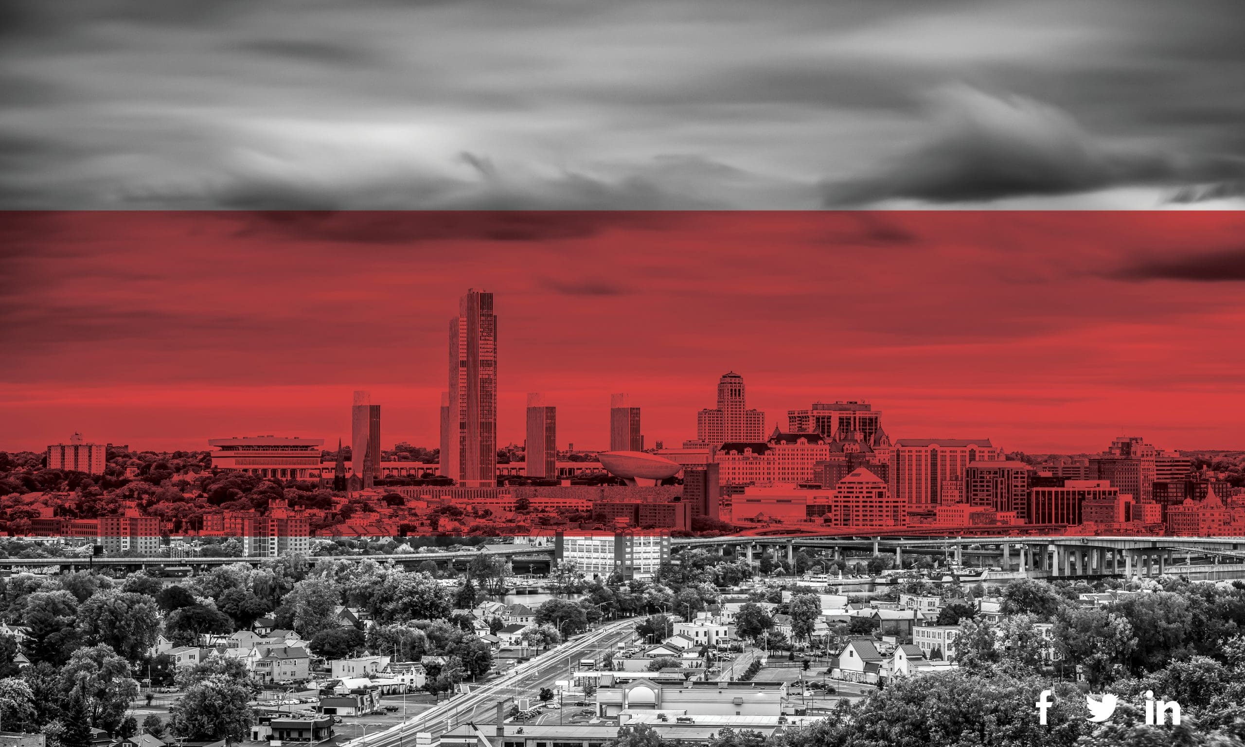 Albany Skyline Red Cross bar